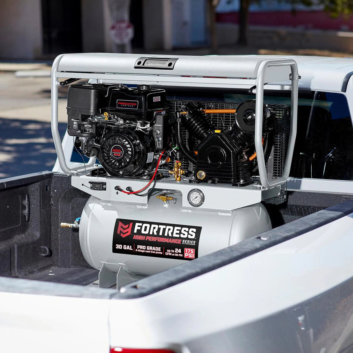 Compresor Para Plataforma de Camión Fortress 30 Gal Y 420 Cc