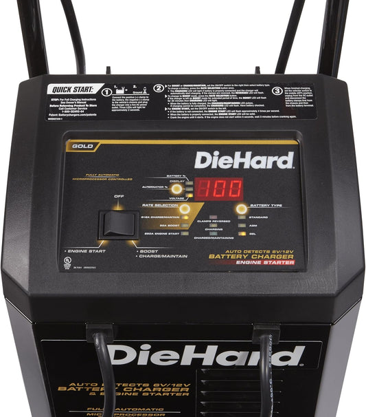 DieHard 71341 6/12V Gold Smart Wheel Cargador de batería y 50/250A Mantenedor