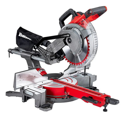 Sierra de inglete compuesta deslizante de doble bisel BAUER de 10 pulgadas